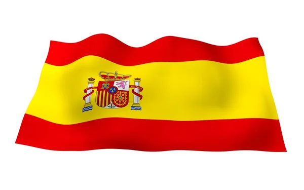 Španělská Vlajka Oficiální Státní Symbol Španělského Království Koncept Web Sportovní — Stock fotografie
