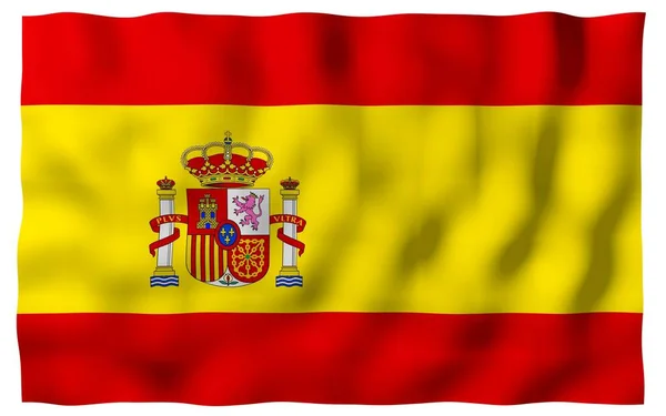 Spaniens Flagga Konungariket Spaniens Officiella Statssymbol Begreppet Webb Sportsidor Språkkurser — Stockfoto