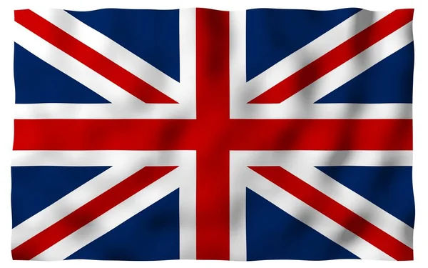 Bandeira Acenando Grã Bretanha Bandeira Britânica Reino Unido Grã Bretanha — Fotografia de Stock