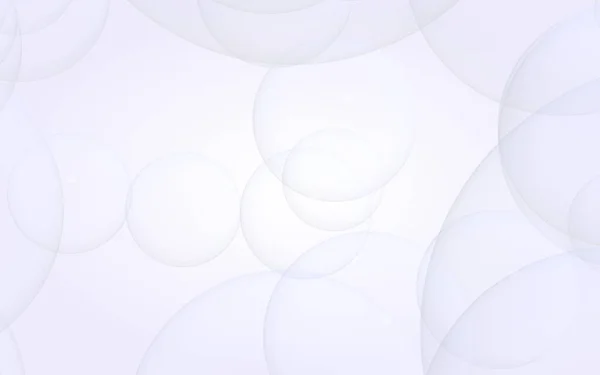 抽象的な白い背景 光の透明な泡で背景 3Dイラスト — ストック写真