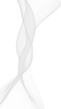 Beyaz soyut arka plan. Dalgalanan beyaz eşarp. Rüzgâr gibi esiyor. 3B illüstrasyon