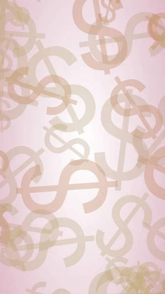 Multicolored Translucent Dollar Signs White Background Illustration — Stock Photo, Image