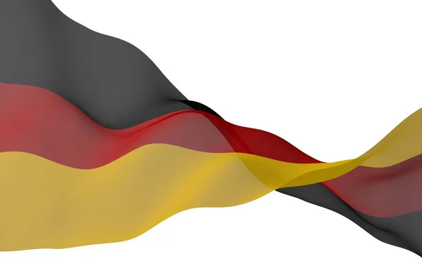 Флаг Германии Широкий Формат Иллюстрации Государственный Символ Федеративной Республики Германия — стоковое фото