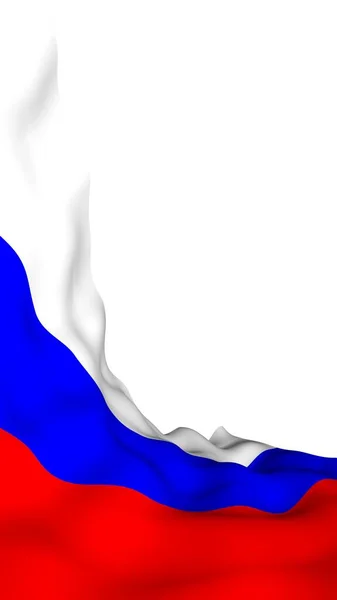 Розмахуючи Прапором Російської Федерації Національного Державний Символ Росії Ілюстрація — стокове фото