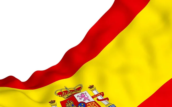 Flag Spain Official State Symbol Kingdom Spain Concept Web Sports — Stock Photo, Image