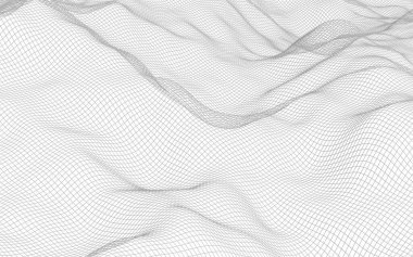 Beyaz arka planda soyut manzara. Siber uzay şebekesi. merhaba teknoloji ağı. 3d illüstrasyon