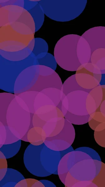 Círculos Translúcidos Multicolores Sobre Fondo Oscuro Ilustración —  Fotos de Stock