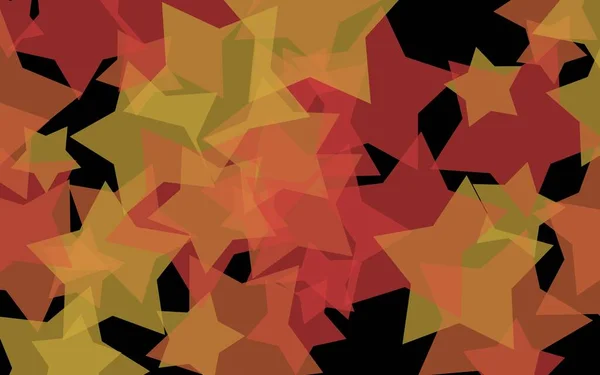 Πολύχρωμα Ημιδιαφανή Αστέρια Σκούρο Φόντο Πορτοκαλί Τόνους Απεικόνιση — Φωτογραφία Αρχείου