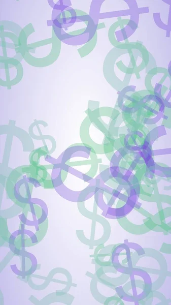 Multicolored Translucent Dollar Signs White Background Illustration — Stock Photo, Image