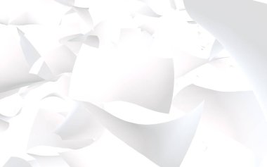 Uçan kağıtlar beyaz arka planda izole edilmiş. Soyut para havada uçuşuyor. 3d illüstrasyon