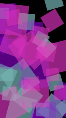 Koyu arkaplanda çok renkli yarı şeffaf altıgenler. Dikey görüntü yönlendirmesi. 3B illüstrasyon