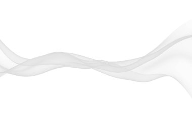 Beyaz soyut arka plan. Dalgalanan beyaz eşarp. Rüzgarın beyaz kumaşında sallanıyor. 3B illüstrasyon