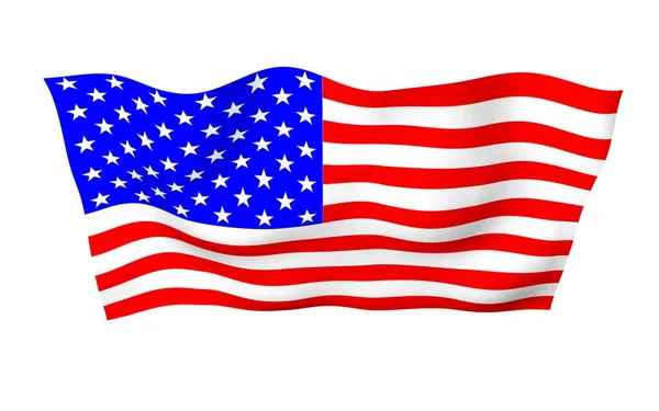 Flagge Der Vereinigten Staaten Von Amerika Schwenkend Stars Stripes Staatssymbol — Stockfoto