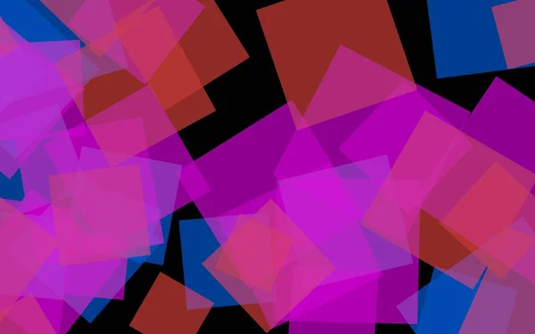 Mehrfarbige Transluzente Quadrate Auf Dunklem Hintergrund Rosatöne Illustration — Stockfoto