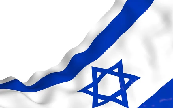 Bandera Israel Símbolo Estatal Del Estado Israel Una Estrella Azul —  Fotos de Stock