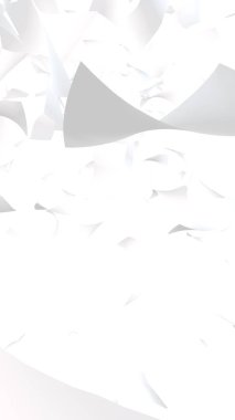 Uçan kağıtlar beyaz arka planda izole edilmiş. Soyut para havada uçuşuyor. Dikey oryantasyon. 3B illüstrasyon