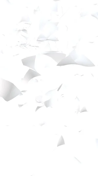 在白色背景上隔绝的飞扬的纸片 抽象的钱在空中飞扬 垂直方向 3D插图 — 图库照片
