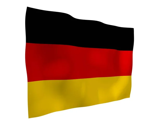 Deutschland Fahne Großformatige Illustration Staatssymbol Der Bundesrepublik Deutschland Rendering — Stockfoto