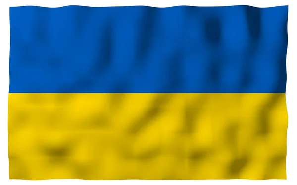 Flaga Ukrainy Bia Tle Flaga Narodowa Chorąży Niebieski Żółty Dwukolorowy — Zdjęcie stockowe