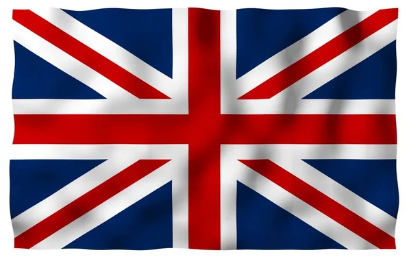 Bandeira Acenando Grã Bretanha Bandeira Britânica Reino Unido Grã Bretanha — Fotografia de Stock