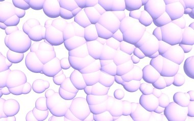 Pembe topların 3 boyutlu görüntüsü. Soyut duvar kağıdı ve arkaplan. 3B illüstrasyon