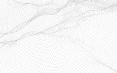 Beyaz arka planda soyut manzara. Siber uzay şebekesi. merhaba teknoloji ağı. 3d teknoloji illüstrasyon. 3d illüstrasyon