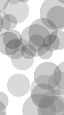 Beyaz arka planda yarı saydam daireler. 3B illüstrasyon