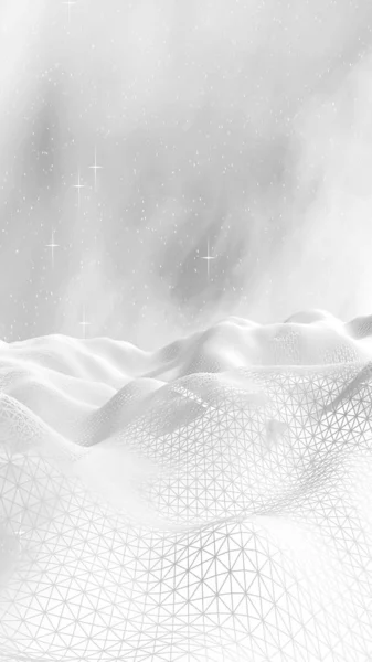 White abstract background. Hi tech network.Outer space. Starry outer space texture. 3D illustration