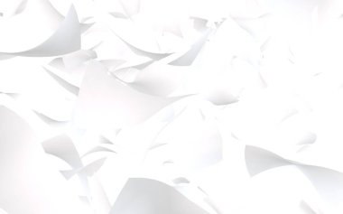 Uçan kağıtlar beyaz arka planda izole edilmiş. Soyut para havada uçuşuyor. 3d illüstrasyon