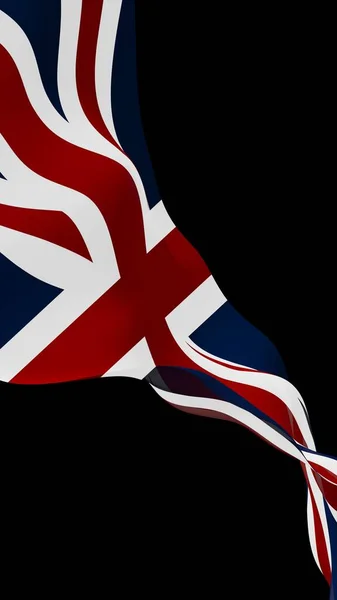 Büyük Britanya Bayrağını Sallıyor Ngiliz Bayrağı Büyük Britanya Kuzey Rlanda — Stok fotoğraf