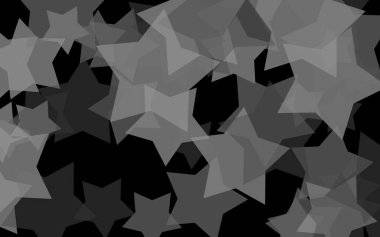 Koyu bir arka plan üzerinde gri yarı saydam yıldızlar. Turuncu tonları. 3d illüstrasyon