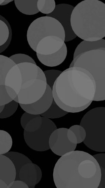 Koyu bir arka plan üzerinde gri yarı saydam daireler. 3d illüstrasyon