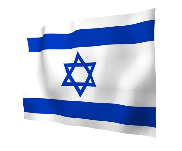 Bandera Israel Símbolo Estatal Del Estado Israel Una Estrella Azul — Foto de Stock