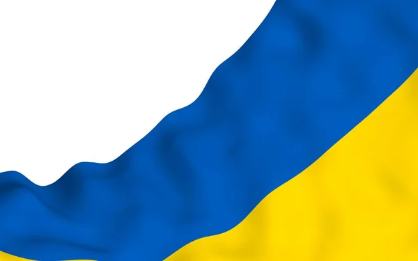 Bandiera Ukraine Sfondo Bianco Bandiera Nazionale Guardiamarina Statale Bicolore Blu — Foto Stock