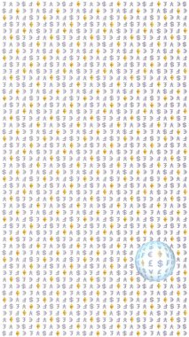 Beyaz arka planda klasik ve para birimi. Dijital şifreleme sembolü. Para dalgası etkisi, piyasa dalgalanmaları. İş konsepti. 3B illüstrasyon