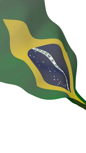 Κουνώντας Σημαία Της Βραζιλίας Progresso Ordem Παραγγελία Και Πρόοδο Ρίο — Φωτογραφία Αρχείου