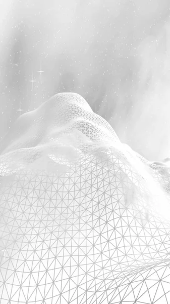 White abstract background. Hi tech network.Outer space. Starry outer space texture. 3D illustration