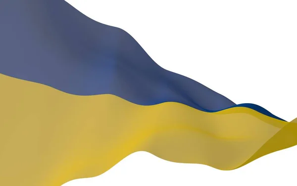 Flaga Ukrainy Bia Tle Flaga Narodowa Chorąży Niebieski Żółty Dwukolorowy — Zdjęcie stockowe