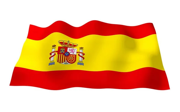 Vlag Van Spanje Officieel Staatssymbool Van Het Koninkrijk Spanje Onderwerp — Stockfoto