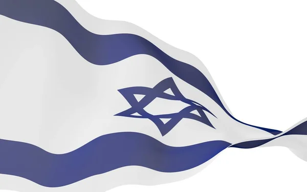 Флаг Израиля Государственный Символ Государства Израиль Голубая Звезда Давида Между — стоковое фото