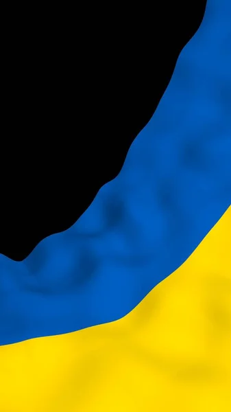 Flag Ukraine Dark Background National Flag State Ensign Blue Yellow — Stock Photo, Image