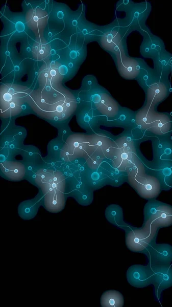 Νευρωνικό Δίκτυο Κοινωνικό Δίκτυο Φουτουριστικό Dna Δεσοξυριβονουκλεϊκό Οξύ Αφηρημένο Μόριο — Φωτογραφία Αρχείου