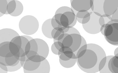 Beyaz arka planda yarı saydam daireler. 3B illüstrasyon