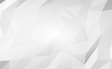 Beyaz soyut arka plan. Lowpoly arka planı. Buruşmuş kağıt. 3B illüstrasyon