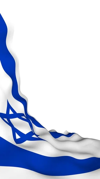 Die Flagge Israels Staatssymbol Des Staates Israel Ein Blauer Davidstern — Stockfoto