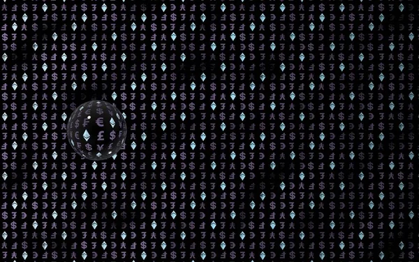 Ethereum Kristal Para Karanlık Bir Arka Plan Üzerinde Dijital Kripto — Stok fotoğraf