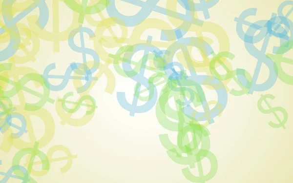 Flerfärgade Genomskinliga Dollartecken Vit Bakgrund Illustration — Stockfoto