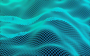 Karanlık bir arka plan üzerinde soyut manzara. Siber uzay şebekesi. merhaba teknoloji ağı. 3d illüstrasyon