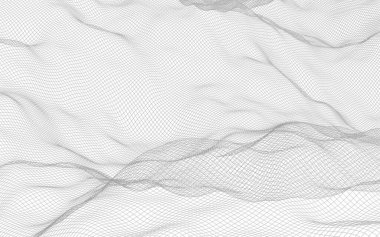 Beyaz arka planda soyut manzara. Siber uzay şebekesi. merhaba teknoloji ağı. 3d illüstrasyon