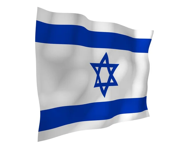 Bandera Israel Símbolo Estatal Del Estado Israel Una Estrella Azul — Foto de Stock